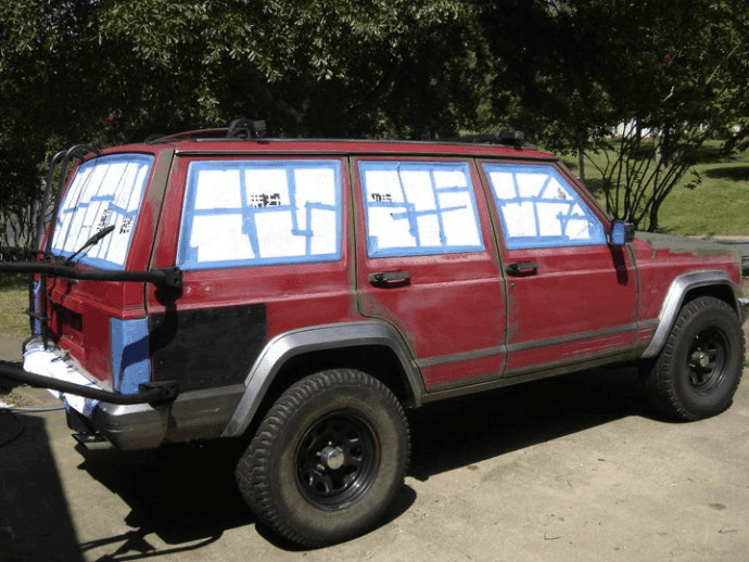 How to spray paint the Jeep