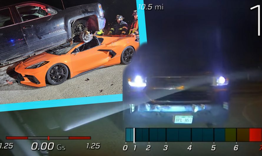 Video Shows Chevy Truck Running Over And Crushing Corvette C8 (Updated)