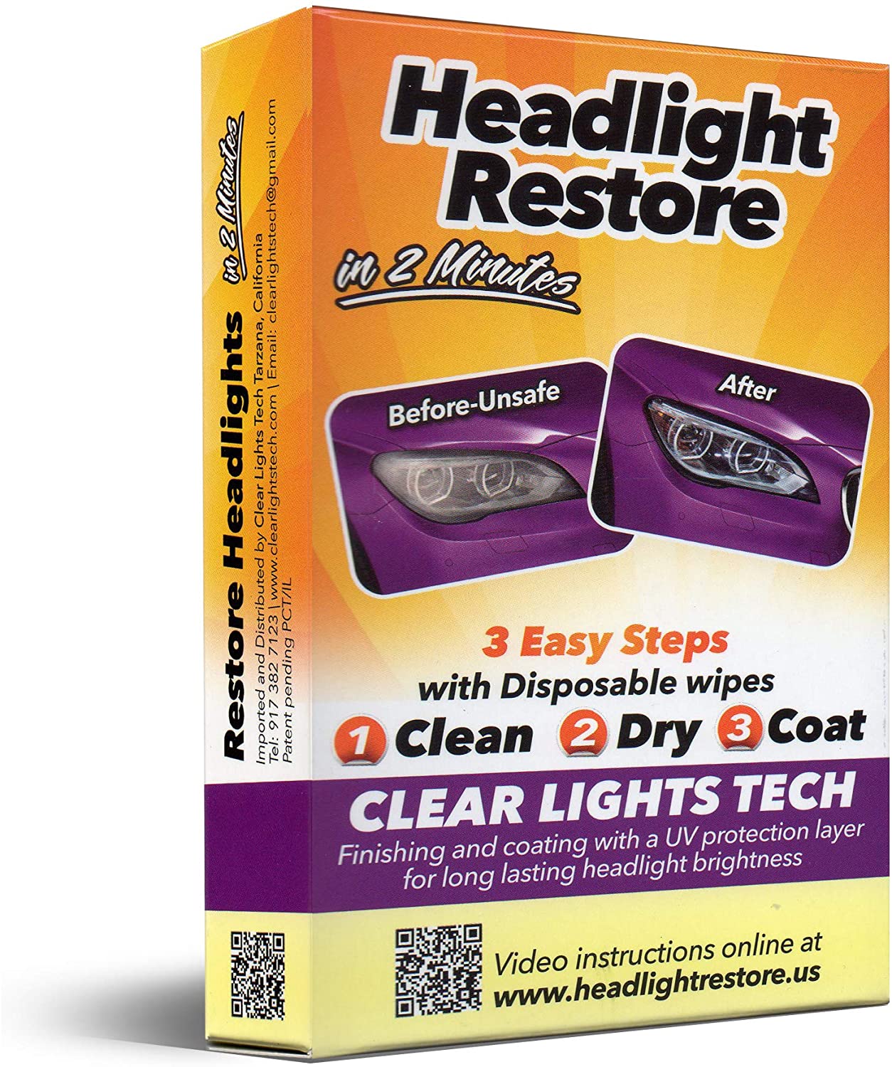 Clear Lights Tech (CLT) Headlights Restoration Kit