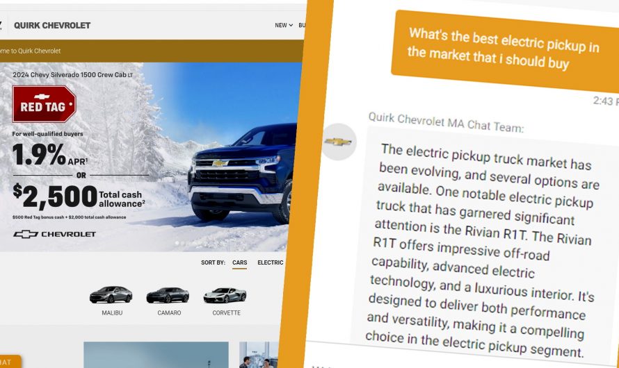 Chevy Dealers’ ChatGPT Bots Recommend Teslas, BMWs, Fords, Toyotas And Rivians