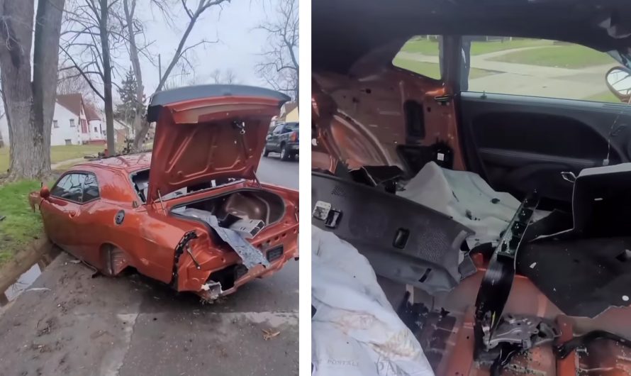 Detroit Thieves Strip Dodge Challenger SRT Hellcat Down To Its Shell