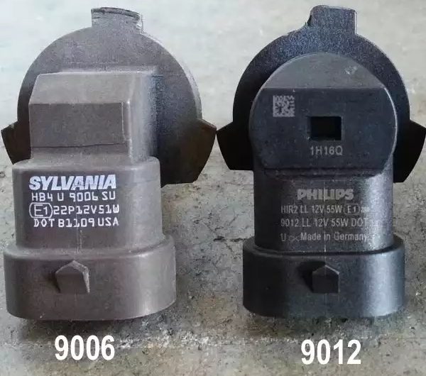 Difference among 9012 vs 9006 Headlight Bulbs