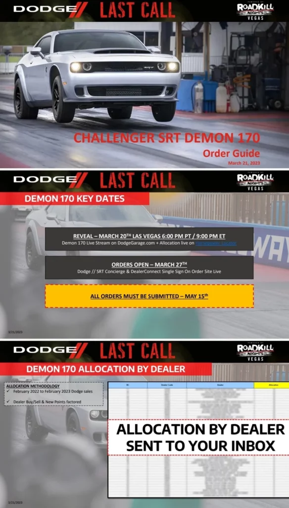  Dodge Challenger SRT Demon 170 Order Guide Reveals Customization Options And Pricing