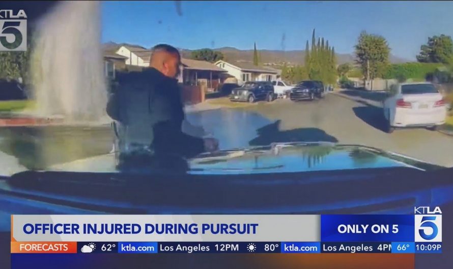 LAPD Cruiser Hits One Of Its Own Officers On Foot During High-Speed Pursuit