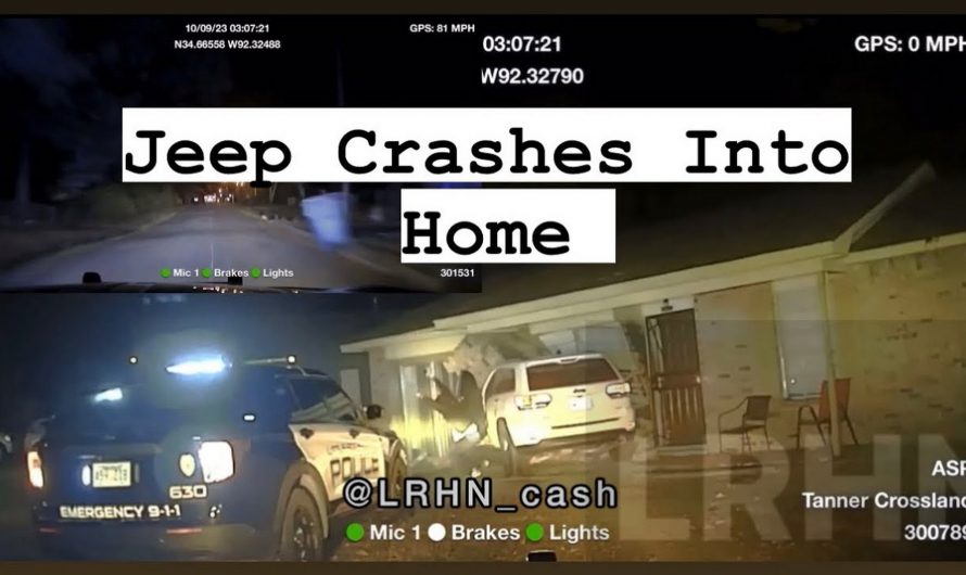 Jeep Plows Into Home During Chaotic Dual Police Chase In Neighborhood