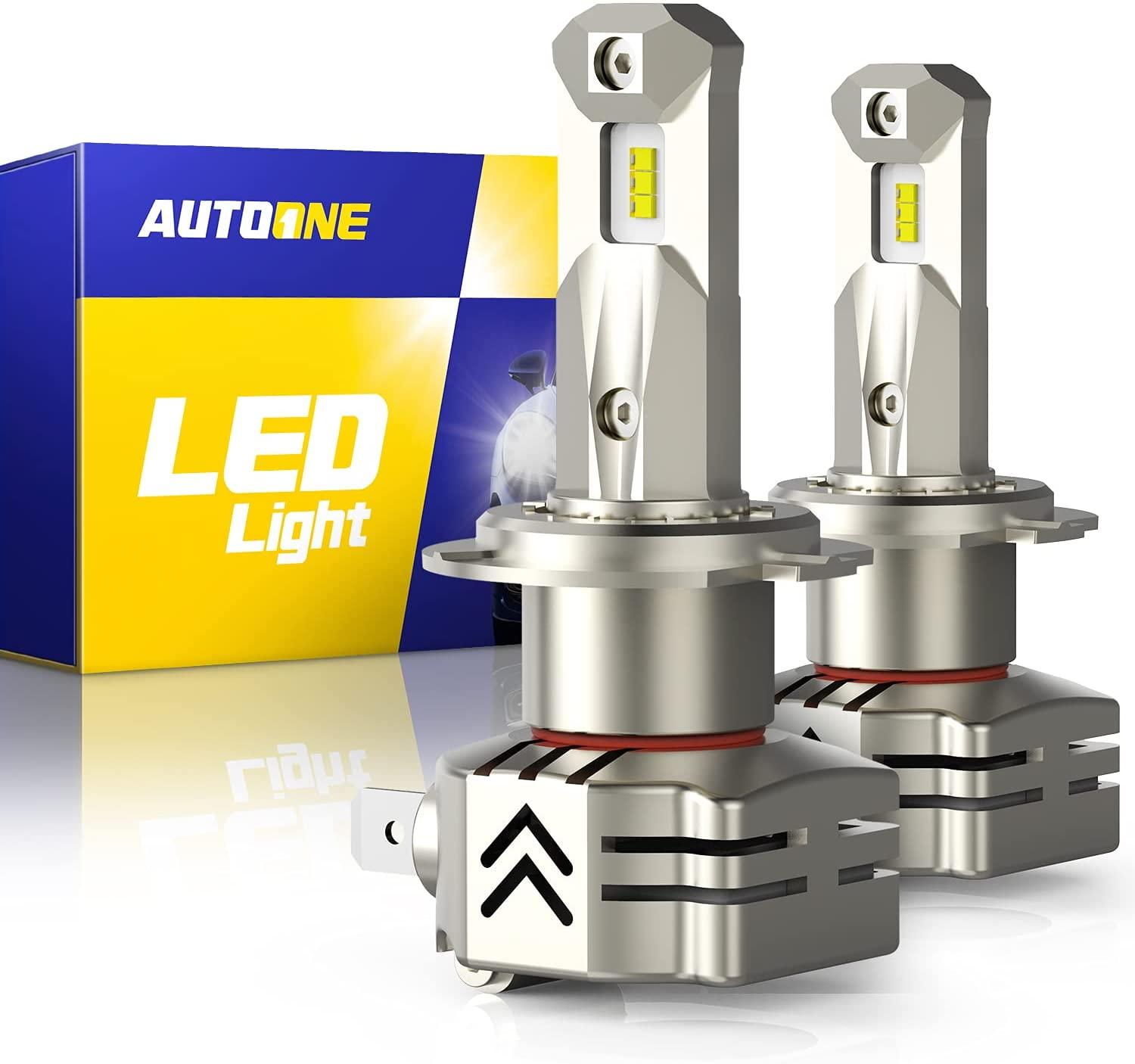 AUTOONE H7 LED Headlight Bulbs| 26W, 6000K White 12000LM