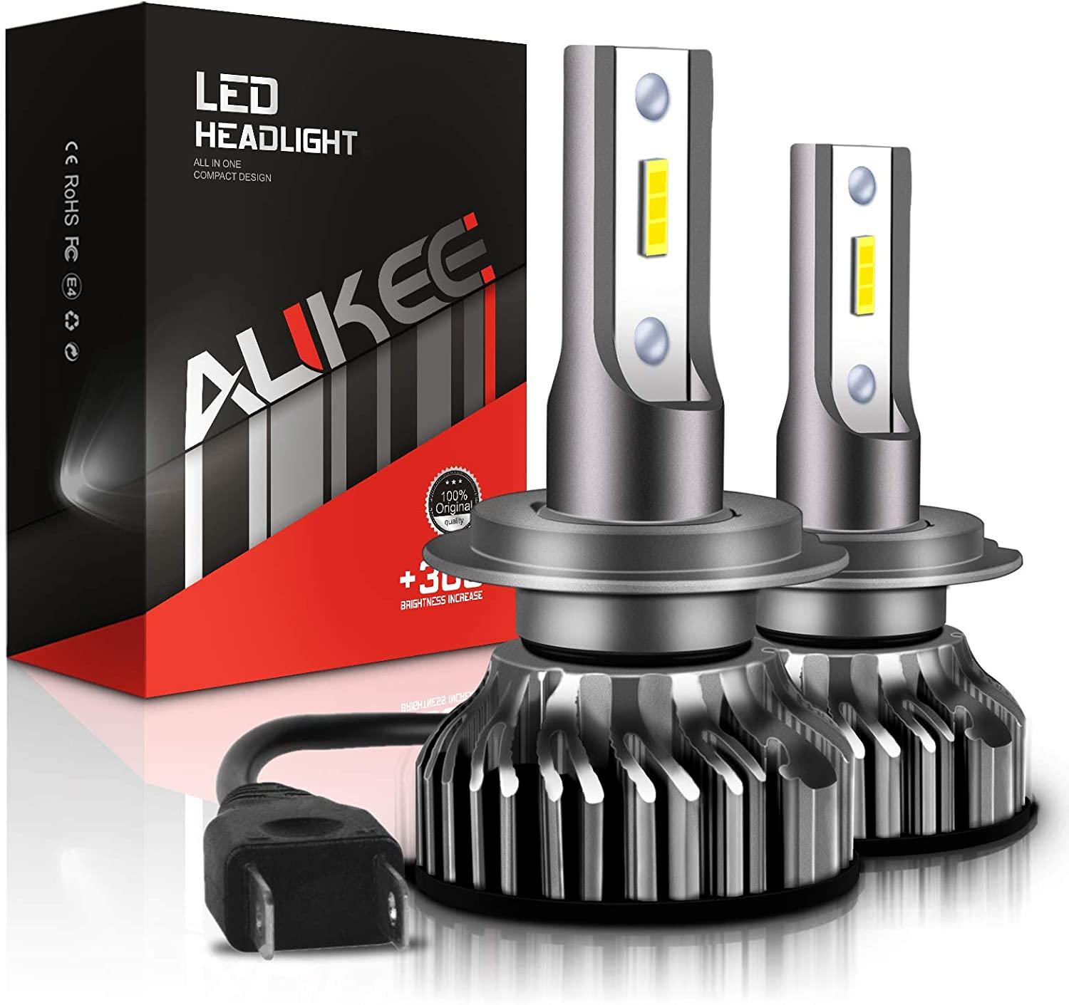 Aukee H7 LED Headlight Bulbs (50W 6000K 10000 Lumens Conversion Kit)