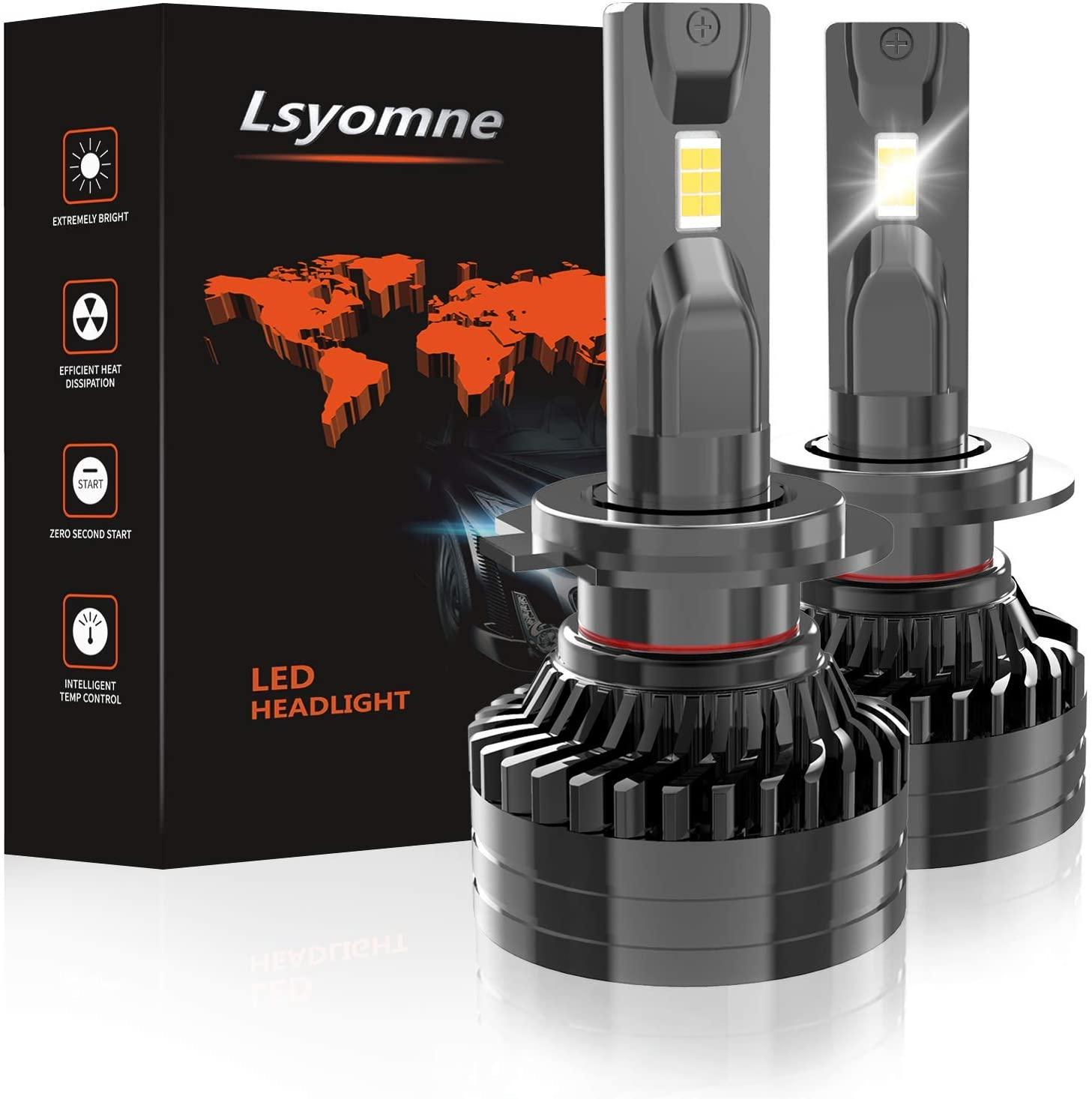Lsyomne H7 LED Headlight Bulbs | 120W 20000LM